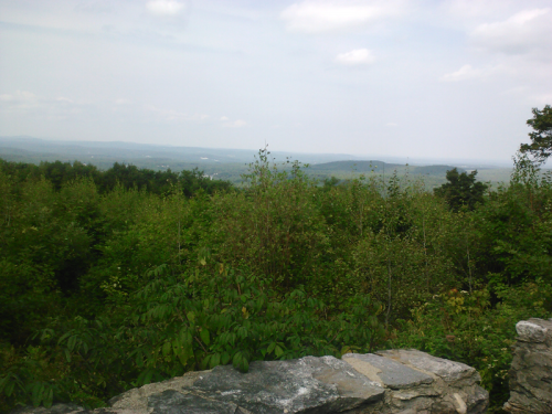 View from scenic overlook on the way down Wachusett