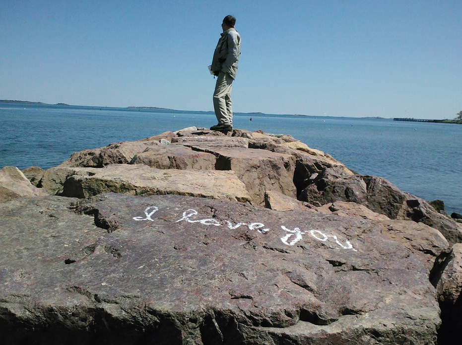someone really must care a whole lot about this particular rock....  (Beverly, MA)